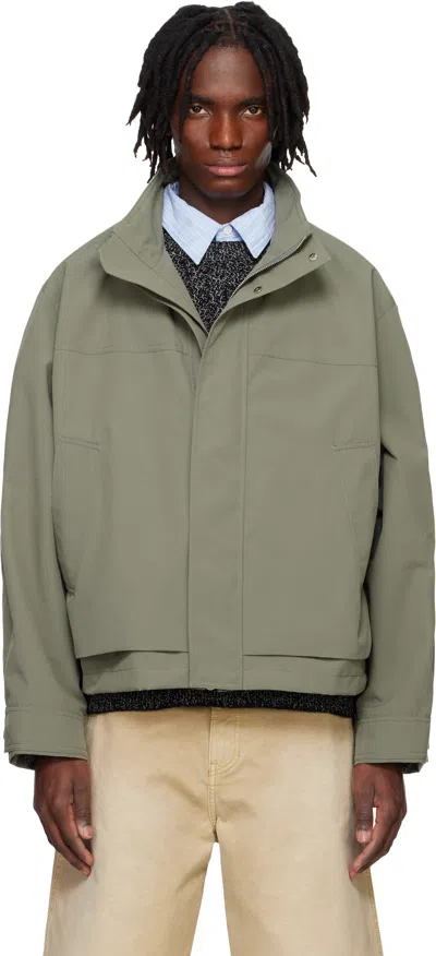 Solid Homme Green Shell Parka Jacket In 310k