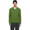 Solid Homme Green Wool Sweater In Multi