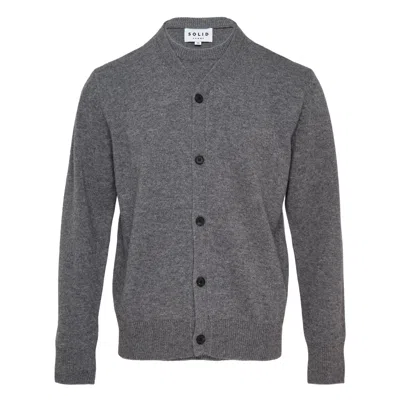 Solid Homme Knit Button-up Cardigan