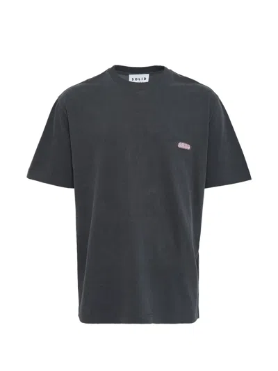 Solid Homme Logo-detail T-shirt In Black
