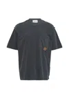 Solid Homme Logo-patch T-shirt In Gray