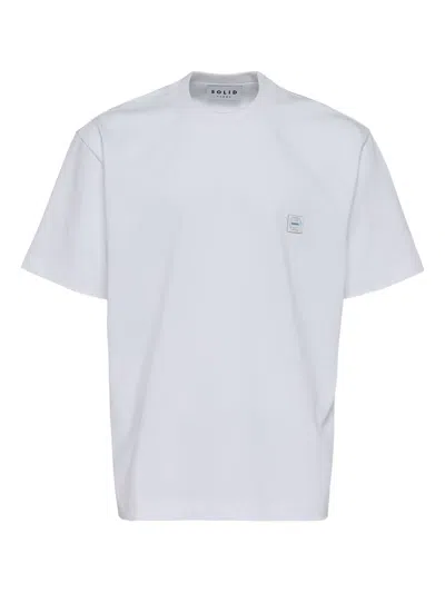 Solid Homme Logo T-shirt In White