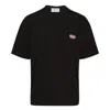 Solid Homme Black Solid Back Logo T-shirt In Black