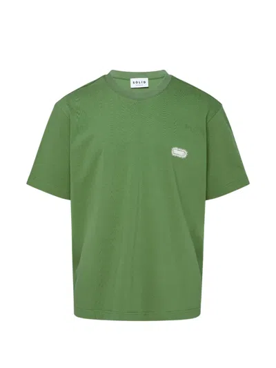 Solid Homme Logo-motif T-shirt In Green
