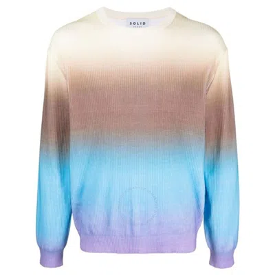 SOLID HOMME SOLID HOMME MEN'S MULTICOLOR GRADIENT SWEATER