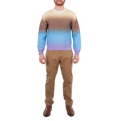 SOLID HOMME MEN'S MULTICOLOR GRADIENT SWEATER, BRAND SIZE 44 (US SIZE 34)