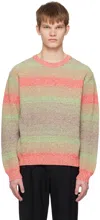 Solid Homme Multicolor Striped Sweater In 513r Red