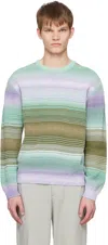 Solid Homme Multicolor Striped Sweater In 514v Violet