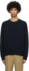 Solid Homme Navy Crewneck Sweater In 603n Navy