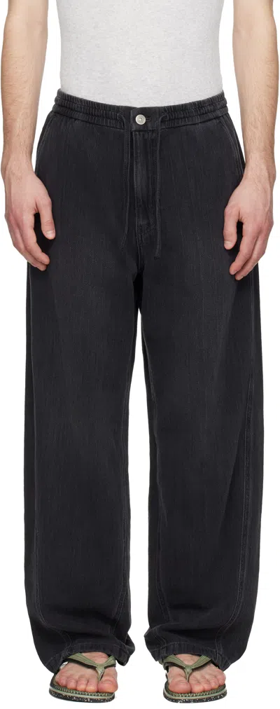 Solid Homme Navy Curved Jeans In Gray