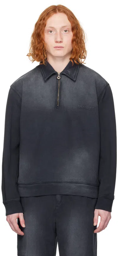 Solid Homme Navy Dyeing Sweatshirt In 708g Grey