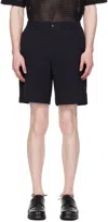SOLID HOMME NAVY FLAP POCKET SHORTS