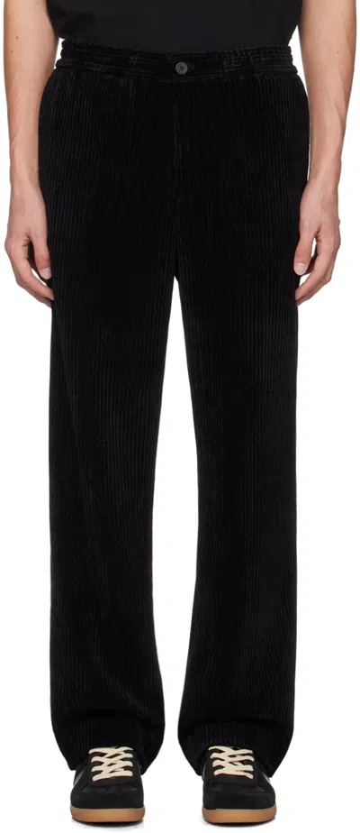 Solid Homme Navy Four-pocket Trousers In 713b Black