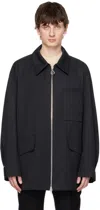 Solid Homme Navy Short Collar Jacket In 104n Navy