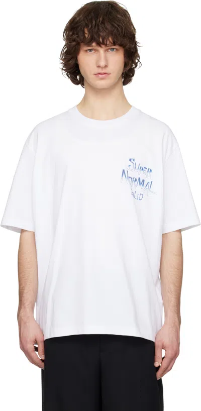 Solid Homme Navy Solid Out Seam Sweatshirt In White