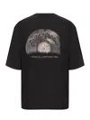 Solid Homme Partial Vinyl Records Print Tee In Black