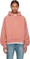 Solid Homme Pink Solid Dyeing Hoodie In 703s Salmon