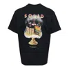 Solid Homme Rainbow Cake Print Tee In Black