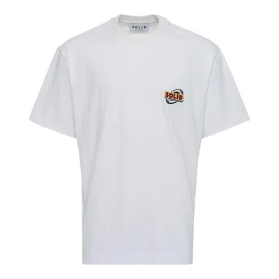 Solid Homme Rainbow Cake Print Tee In White