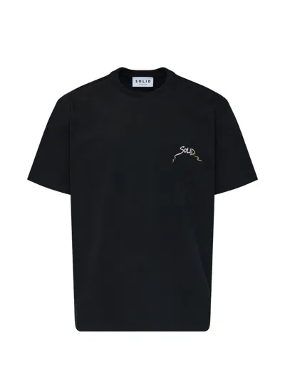 Solid Homme Sharpener-graphic T-shirt In Black