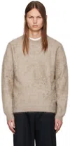 Solid Homme Tan Crewneck Sweater In 638e Beige