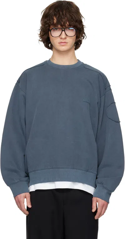 Solid Homme White 'common Object' T-shirt In Blue