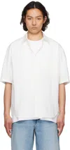 Solid Homme White Crinkled Shirt In 434w