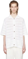 SOLID HOMME WHITE SHORT SLEEVE CARDIGAN