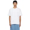 Solid Homme White Solid Back Logo T-shirt In 822w