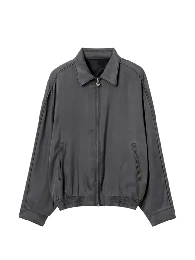 Solid Homme Zip-up Elasticated Jacket In Gray