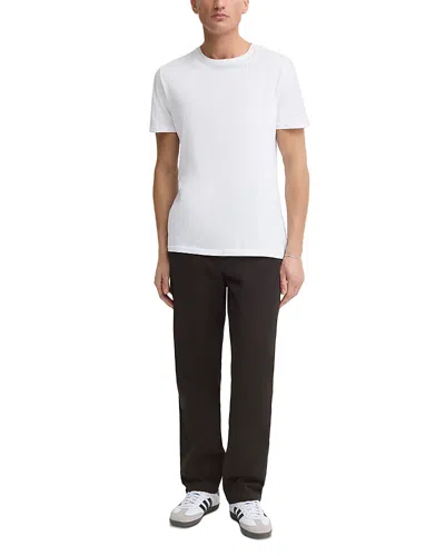 Solid ! Liam Cotton Blend Straight Leg Trousers In Black
