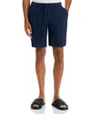 Solid ! Linen Drawcord Shorts - Exclusive In Blue