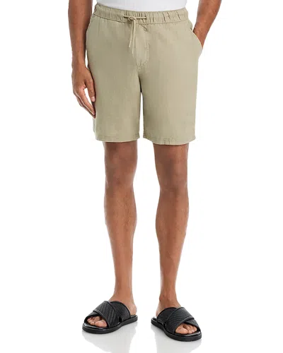 Solid ! Linen Drawcord Shorts - Exclusive In Green