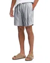 Solid ! Linen Drawcord Shorts In Gray