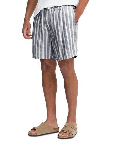 Solid ! Linen Drawcord Shorts In Gray