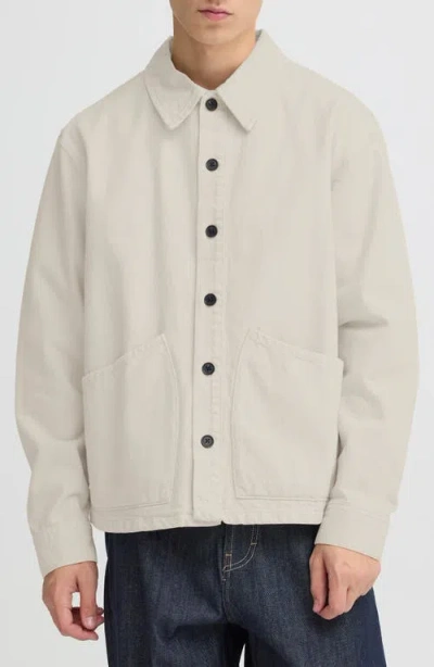 Solid ! Nadil  Cotton Button-up Shirt Jacket In Brown