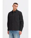 Solid ! Roux Button Up Shirt In Black
