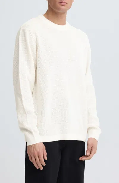 Solid ! Sdvian Crewneck Sweater In Off White