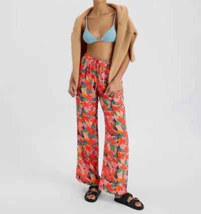 Solid & Striped X Sofia Richie Grainge The Ashling Floral Wide Leg Pants In Multi