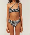 Solid & Striped Brody Bikini Bottom In Zebra In Multi