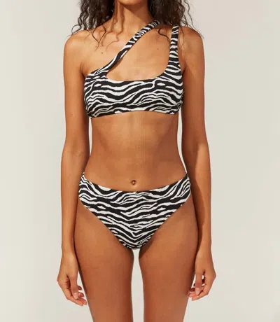 Solid & Striped Brody Bikini Bottom In Zebra In Multi