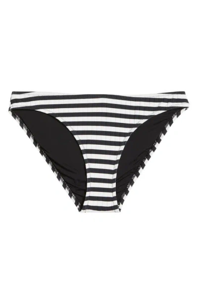 Solid & Striped The Elle Bikini Bottoms Blackout X Marshmallow Xs