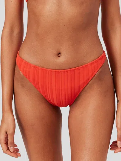 Solid & Striped Elsa Bikini Bottom In Candy Red In Multi