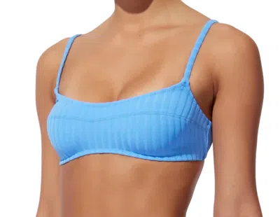 Solid & Striped Elsa Ribbed Top In French Blue In Multi
