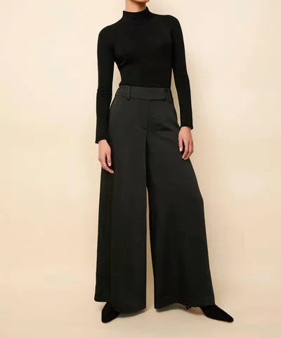 SOLID & STRIPED EVE TROUSERS IN NOIR