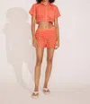 Solid & Striped Eyelet Charlie Short In Coral Crush In Multi