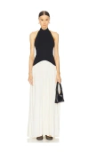 Solid & Striped The Soglio Halter Maxi Dress In Black