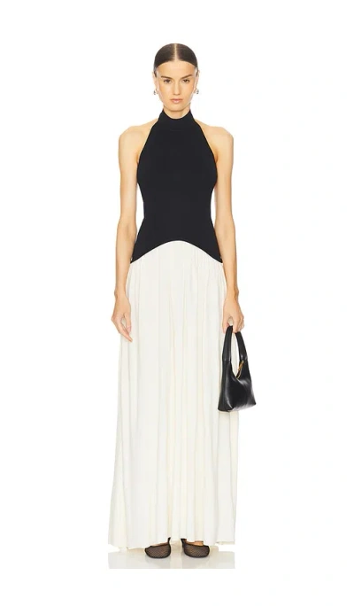 SOLID & STRIPED HALTER SOGLIO DRESS