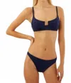 Solid & Striped Harley Bikini Top In Blu Scuro Matte In Multi