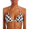 Solid & Striped Iris Womens Reversible Halter Bikini Swim Top In Multi